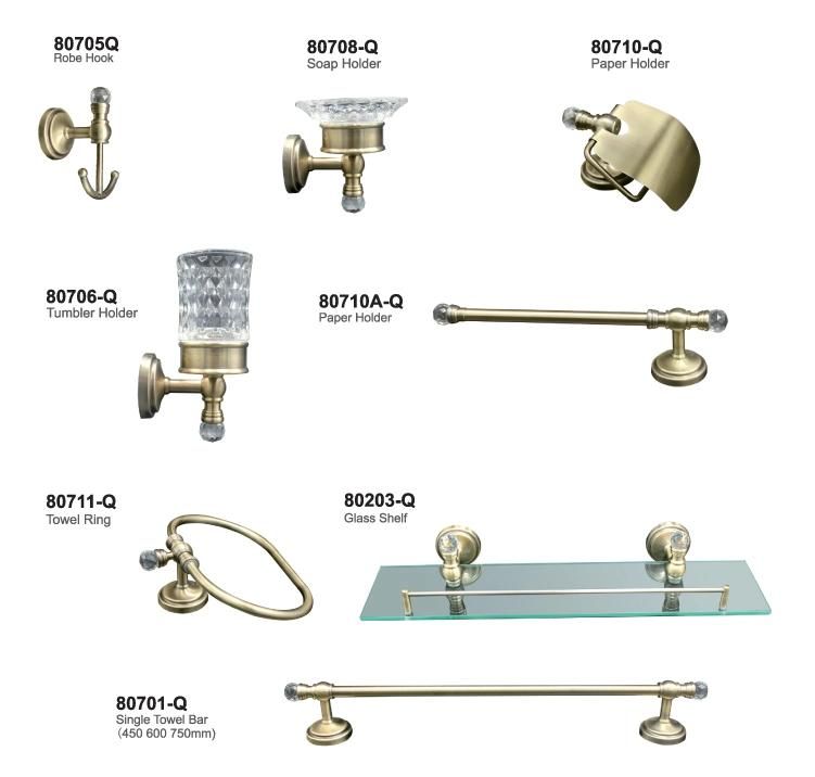 Bathroom Accessory Sets Towel Hooks for Bathroom Tissue Holder Cheap Sample Available Chrome Hotel Washroom Toilet Accessories 6 Piece Bathroom Accessories