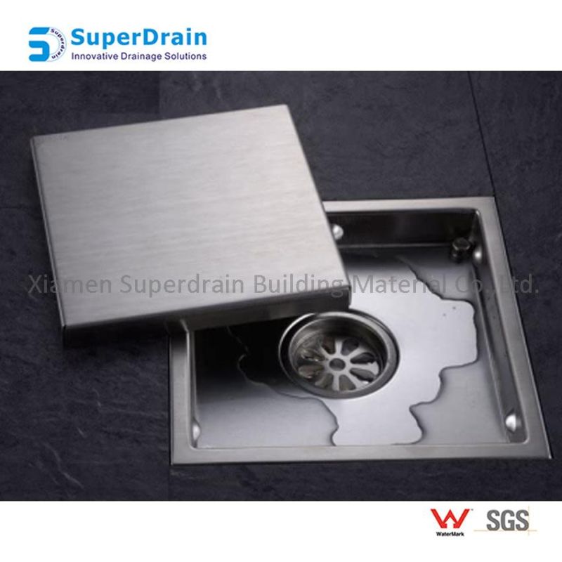 Square Tile Insert SS304 Drain Kits with Watermark Report