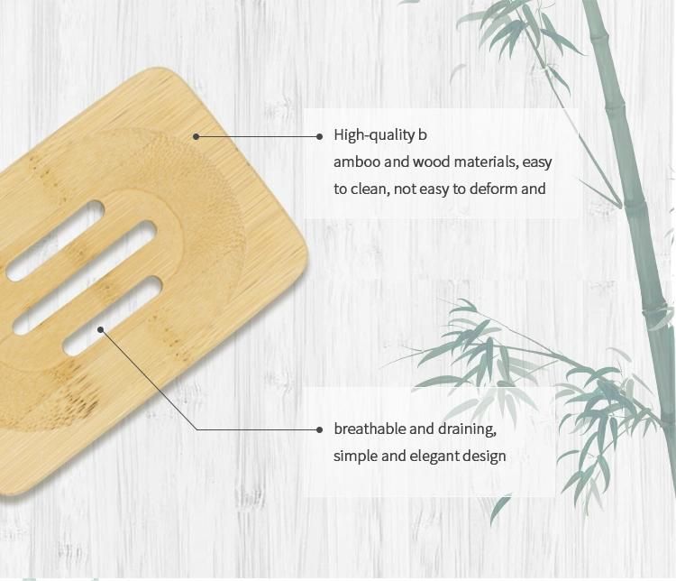 Wholesale Eco Friendly Biodegradable Natural Bathroom Accessories Bamboo Soap Dish
