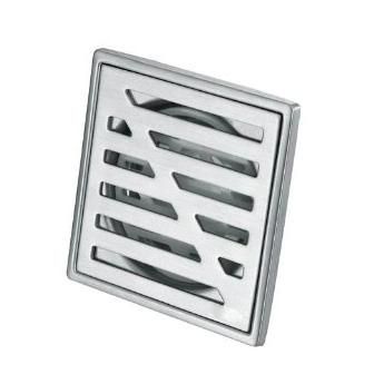 Square Bathroom Grate Cover Strainer Auto-Close Anti-Odor Floor Drain with Trap