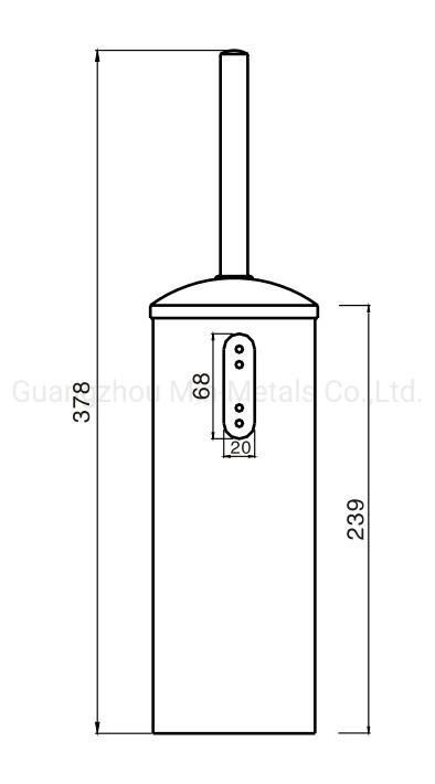 Whole Body Stainless Steel Wall-Mounted Toliet Brush Holder Mx-Ls94j