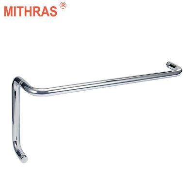 Solid Brass Glass Fitting Back to Back Towel Bar with Handle