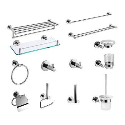 Commercial 304 Stainless Steel Hotel Bathroom Accessories Set