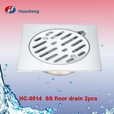 Sanitary Ware Stainless Steel 201 Bathroom Accessories Floor Drain in 2PCS