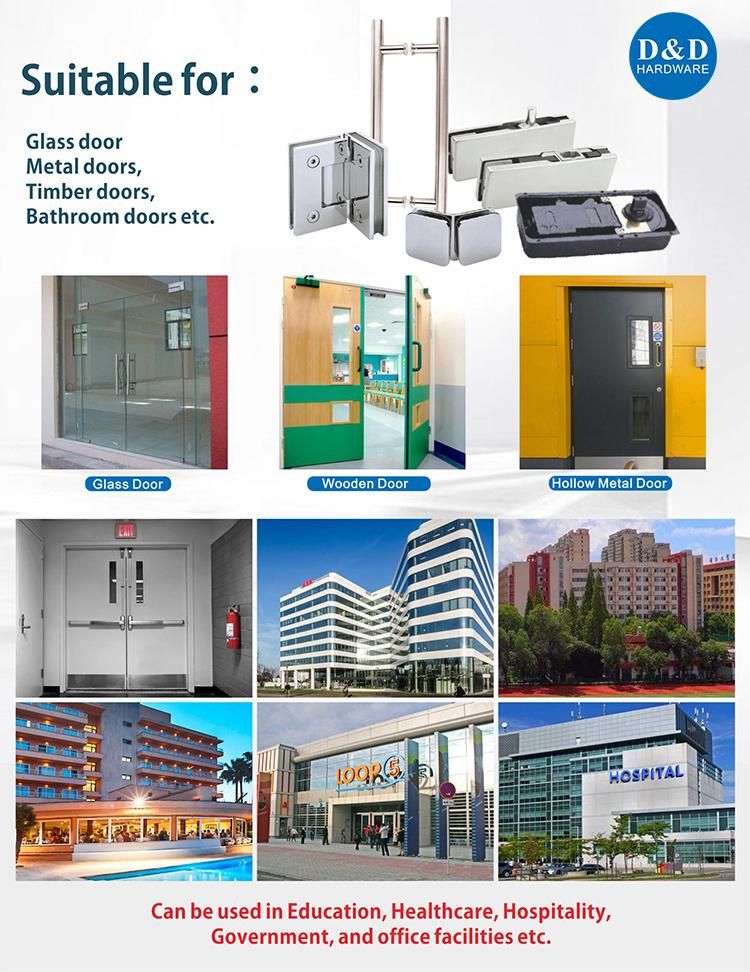 Commercial Grade Glass Hardware 90 Degree Glass Hinge in Stainless Steel