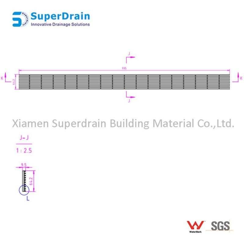 Certification Bathroom Floor Waste Drain Toilet Linear Shower Grate