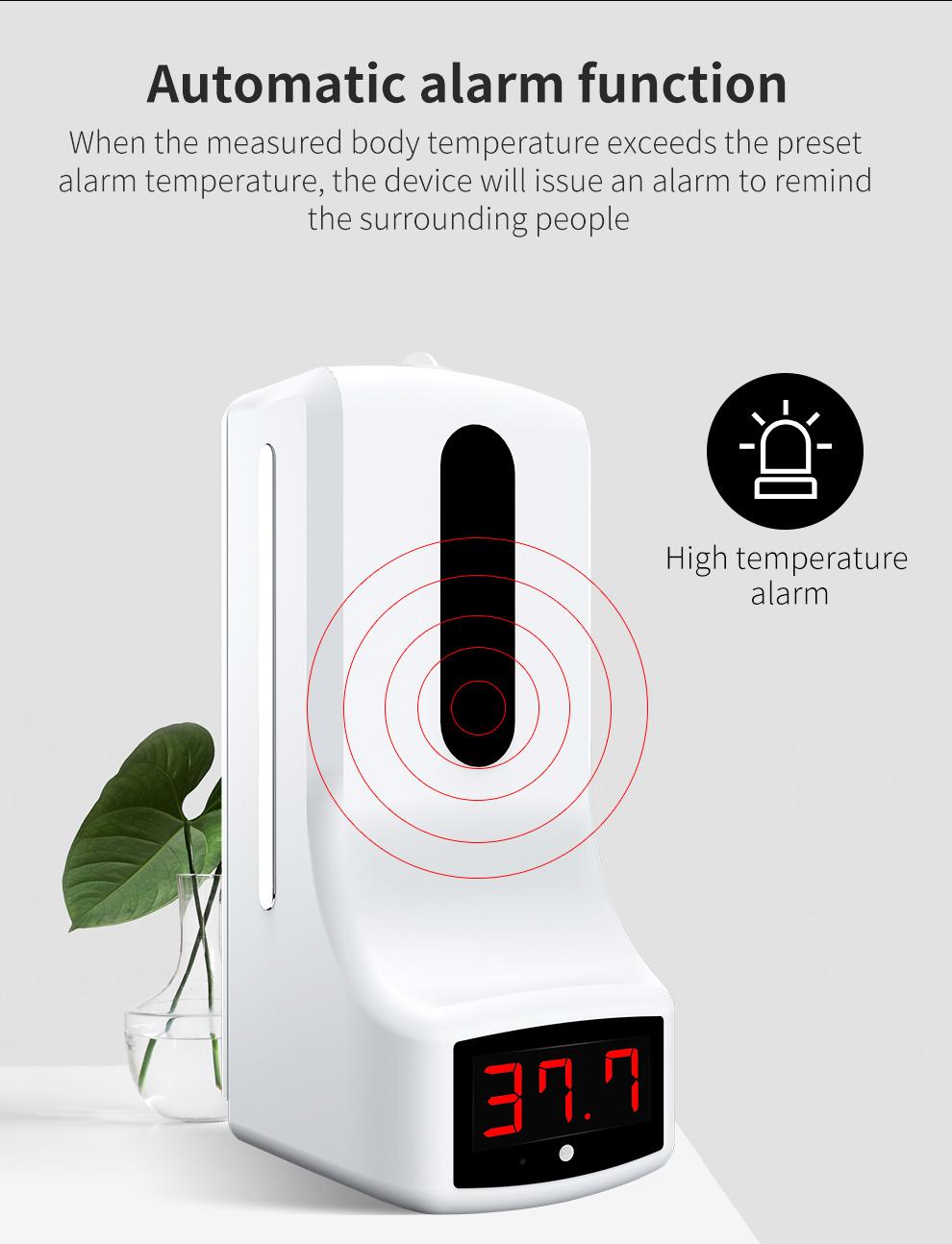 Automatic Hand Sanitizer Dispenser with Non-Contant Thermometer, Touchless Hand Sanitizer