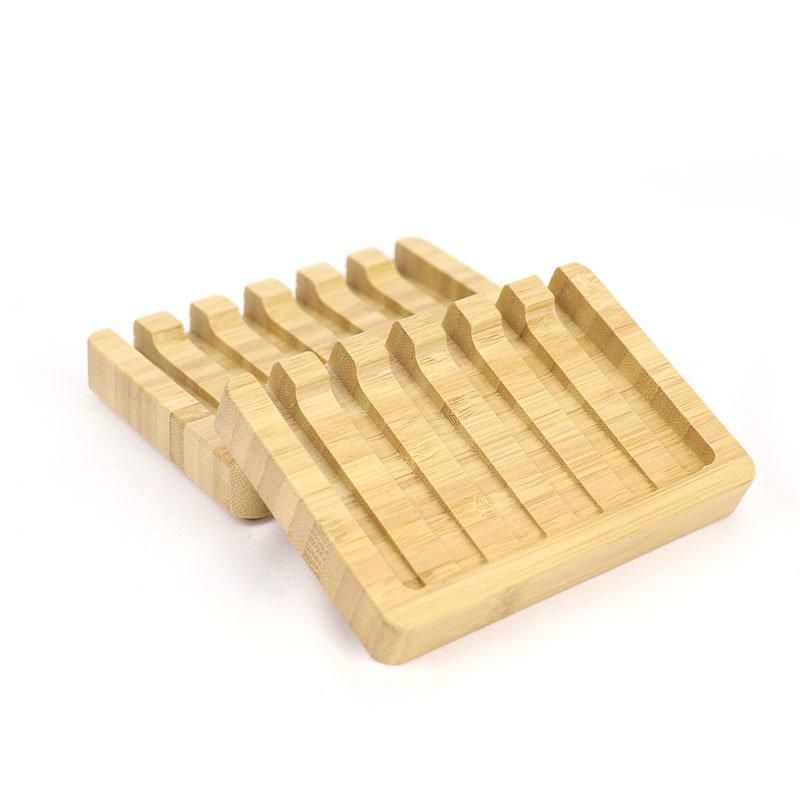 High Quality Bamboo Wood Soap Dish Holder for Shower Bathroom