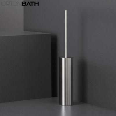 Ortonbath Luxurious Polished Stainless Steel Silicone Toilet Cleaning Brush Floor Standing Silicone Wall Hung Toilet Brush Holder