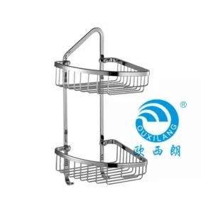 Bathroom Accessories Brass Double Tier Shower Basket Oxl-8618
