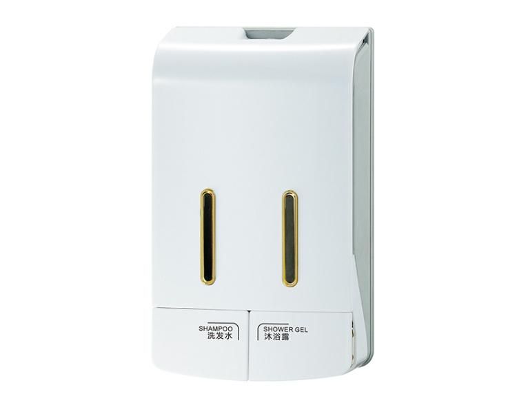 Saige 350ml*2 Hotel Bathroom Wall Mount Plastic Manual Shower Soap Dispenser