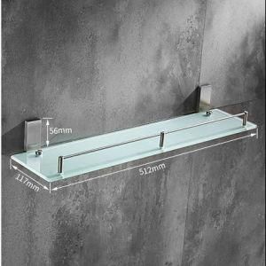 New Design 304 Stainless Steel Bathroom Glass Shelf Bathroom Accessories