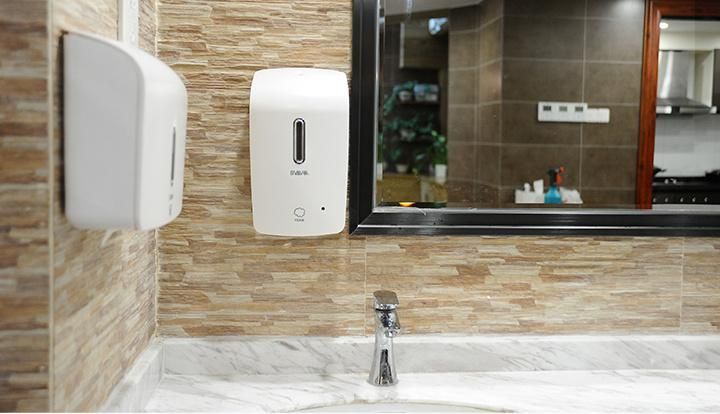 White/Black Bathroom Sensor Battery Operated Hand Sanitizer Foam Soap Dispenser