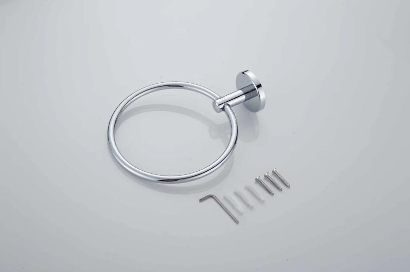 Round Zinc Base S. Steel Ring with Chrome Plating Classical Round Shape Towel Ring