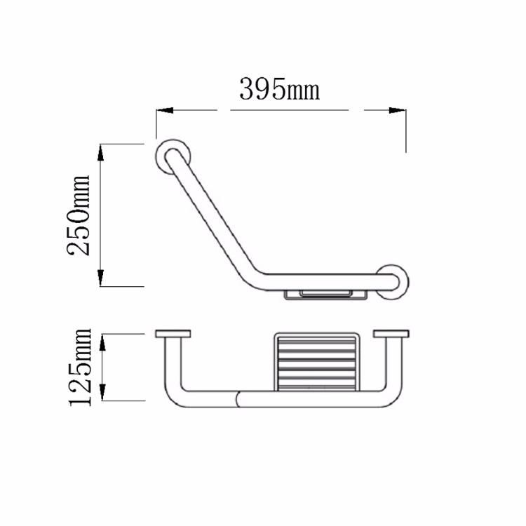 304 Stainless Steel Bathroom Toilet Grab Bar with Polishing Finishing