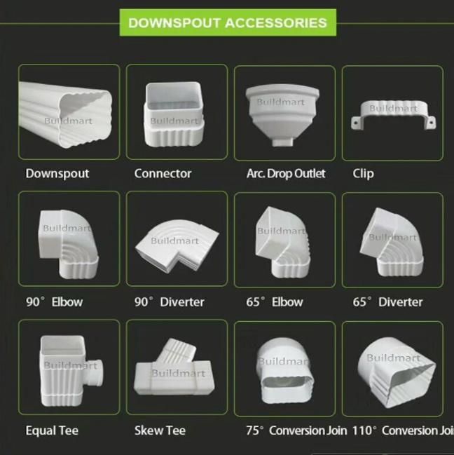 5.2inch Plastic PVC Square Rain Gutter Fitting Coupling