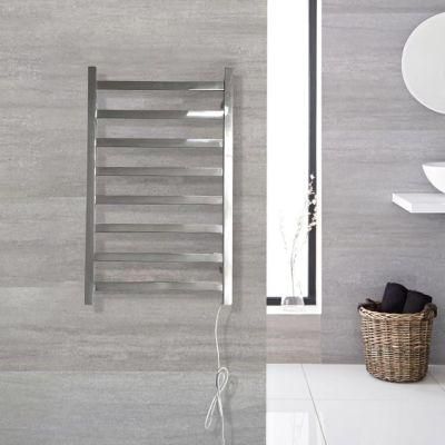 8 Bar Stainless Steel Space Saving Plug-in Wall Mounted Towel Heated Drying Rack