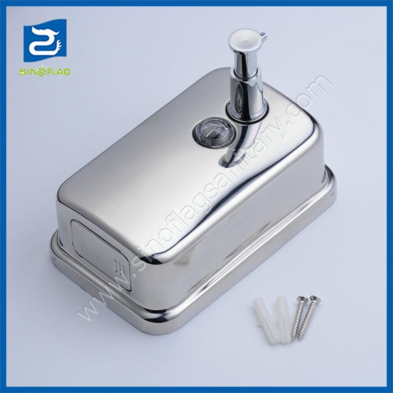 1000ml Wall Mounted Soap Dispenser Hand Operated Stainless Steel Soap Dispenser