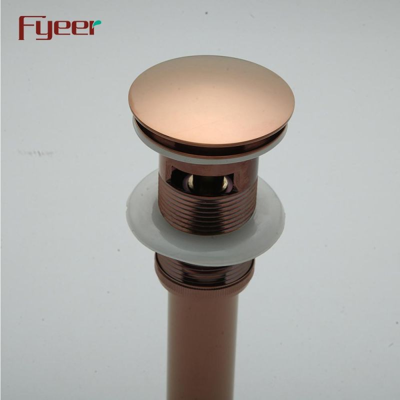 Fyeer Brass Rose Gold Basin Pop up Drain