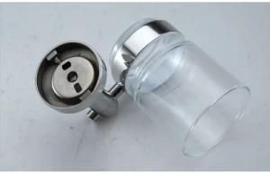 Brushed Hotel Washing Room Single Tumbler Holder with Matte Glass