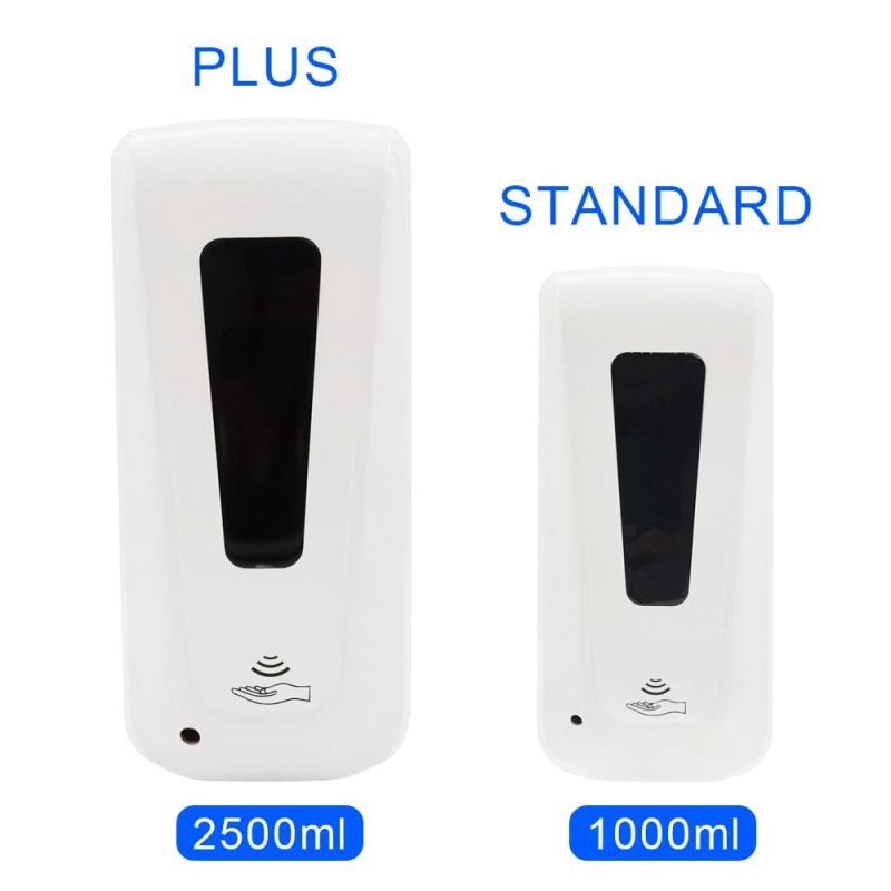 Wall Mounted Manual F1408 Battery Dispensers Stainless Steel Plastic Hand Sanitizer Automatic Liquid Soap Dispenser