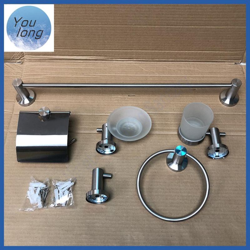 Wholesale Bathroom Accessory Metal Base 6 Pieces Bathroom Accessories Set