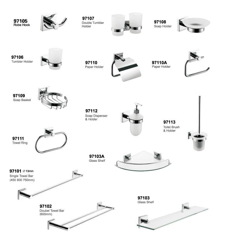 Bathroom Accessory Sets Towel Rack Towel Ring Tissue Holder Cheap Sample Available Chrome Hotel Washroom Toilet Accessories 6 Piece Bathroom Accessories