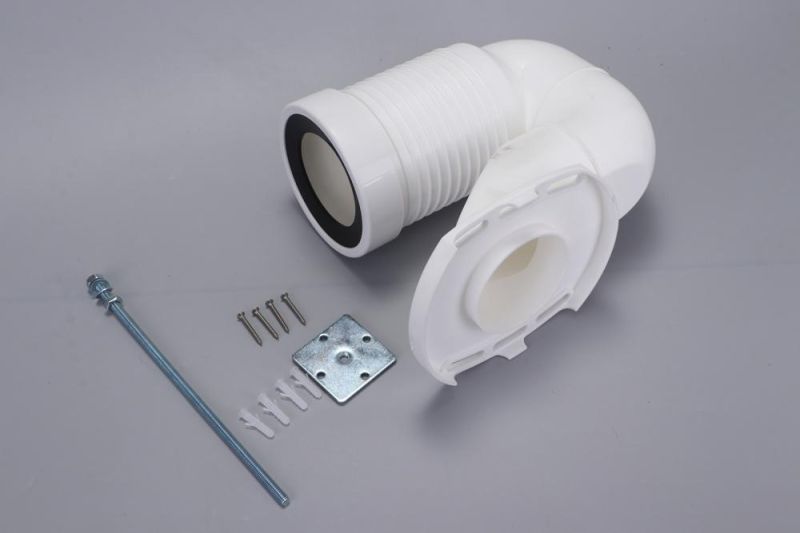 Wholesale Bathroom White Plastic Flexible Drain Hose Soil Pipe Wc Toilet Waste Pan Connector