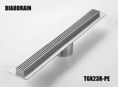 Slim Heel Guard Top Linear Shower Channel Drain with Floor Trap