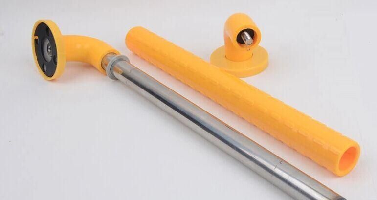 White and Yellow Nylon and Stainless Steel Bathroom Handrail