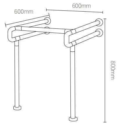 Bnh-N19011 ABS Antbacterial Antiskid Grab Bar Safety Handrail (Yeollow /White)