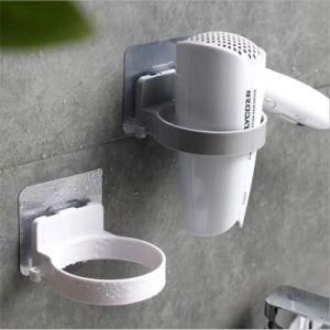 Washroom Bathroom Plastic Wall-Mounted Hair Dryer Holder Storage Clip