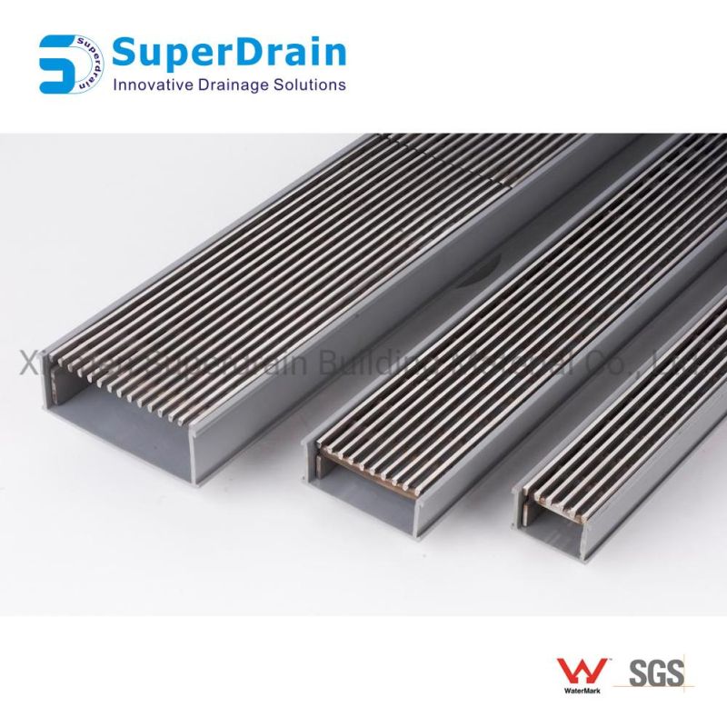 China Supplier SUS Grating with UPVC Splicing Channel Drain Kits