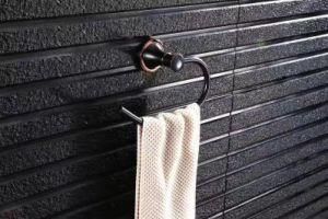 Black Brushed Towel Ring