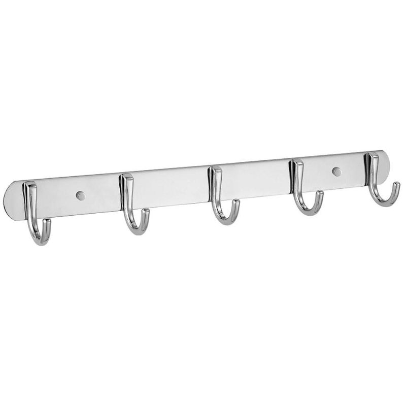 8-Tri-Hooks Heavy Duty Coat Hanger Rail Wall Hooks for Bathroom and Kitchen