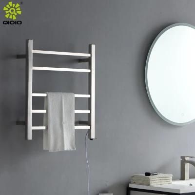 Kaiping Bathroom Accessories 304 Stainless Steel Square Five Bars Electric Drying Towel Rack