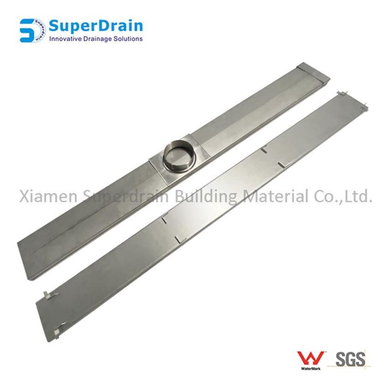 Stainless Steel Electroplated Brass Tile Insert Floor Drain with Movable Outlet