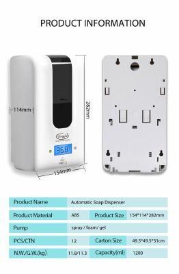 Customized Auto Hand Safety Sanitizer Dispenser with Built-in Thermometer