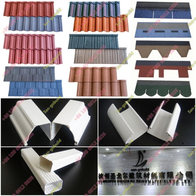 China 5.2 Inch PVC Rain Gutter Roof Drain Plastic Roofing Material Water Leaf Guard Water Gutter System&Downspout