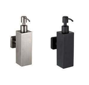 New Style Wall Mounted Black Hand Liquid Soap Dispenser 304 Stainless Steel