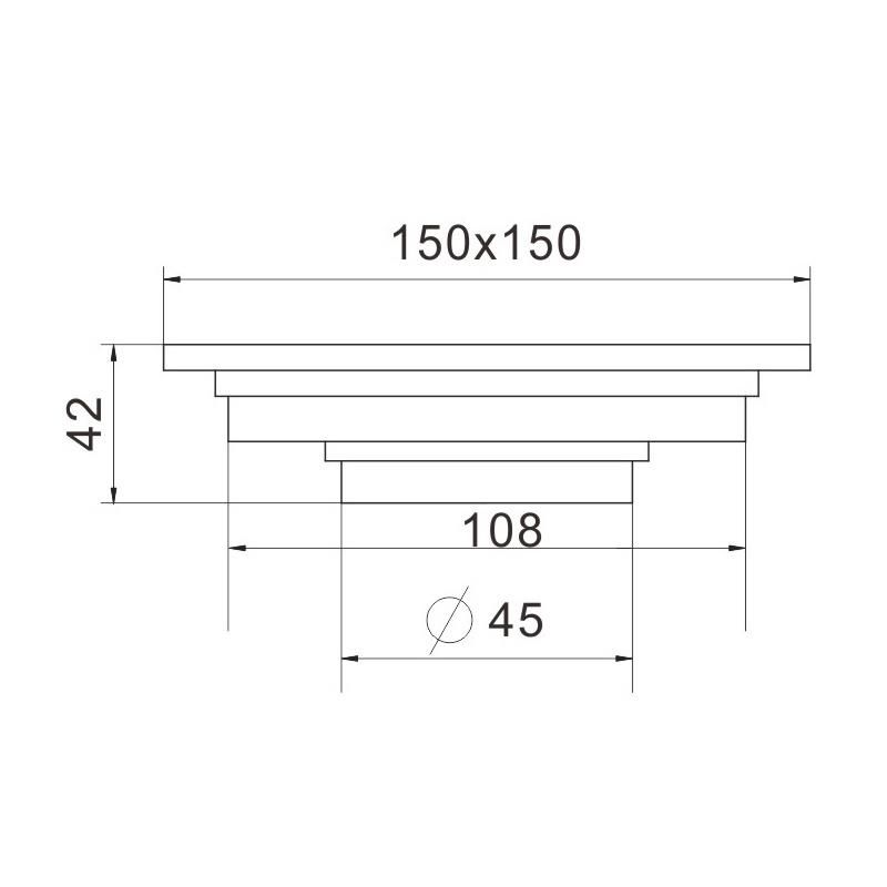 Rose Gold Bathroom Brass 4 Inches Square Shower Floor Drain