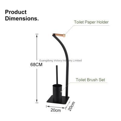 Hot Sales Black Toilet Roll Paper Holder Toilet Brush PP Brush