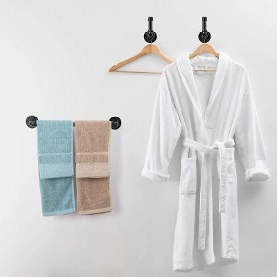 Industrial Towel Bar Heavy Duty Bathroom Hardware Accessories Set Wall Mounted Iron Pipe Towel Rack Holder