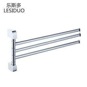 Brass Bathroom Moving Triple Towel Bar