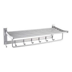 Luolin Aluminum Hotel Towel Rack Bathroom Folding Shelf Shower Towel Bar Organizer, Anodize 91704-14