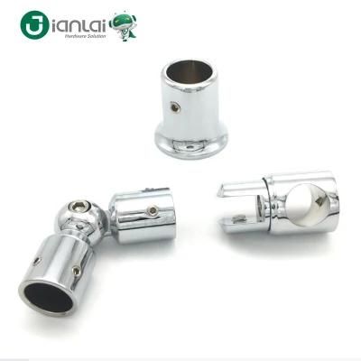 Professional Tempered Glass Two Ways Stainless Steel Tube Connector Fitting