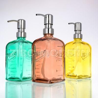 Liquid Glass Hand Sanitizing Soap Dispenser Pump Bottle Caddy for Kitchen Sink Bathroom