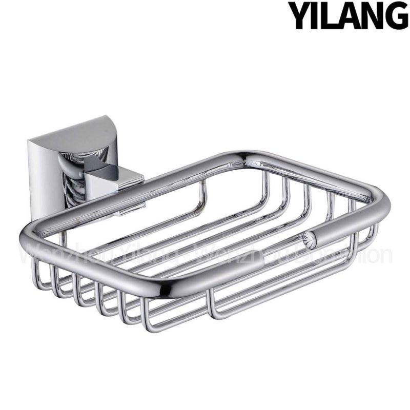Chrome Finished Wall Mounted Durable Double Tumbler Holder Design /Double Toothbrush Cup Tumbler Holder
