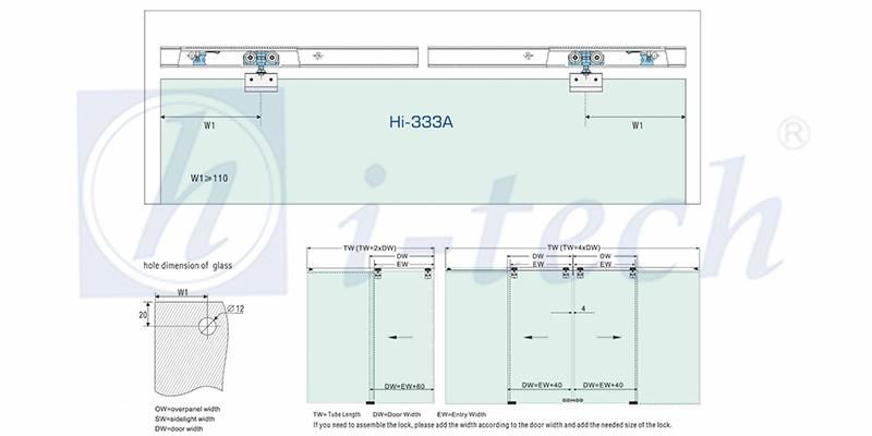 Hi-333A Heavy Duty Glass Door Hanging Wheel