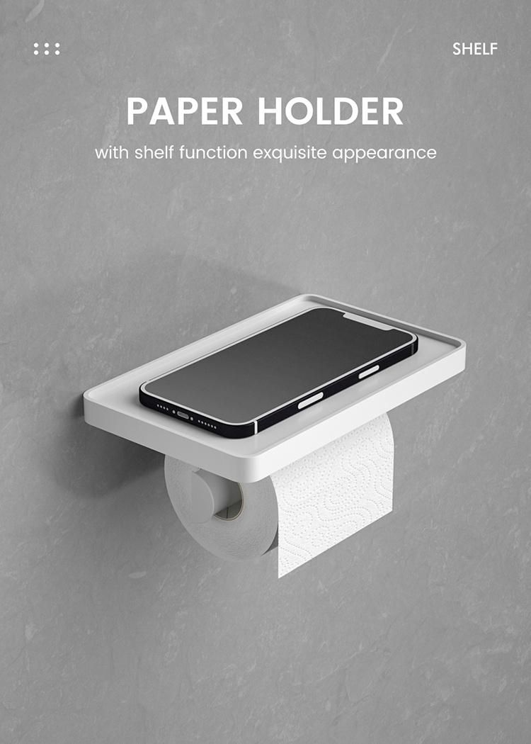 Saige New Arrival Wall Mounted Toilet Paper Holder with Phone Shelf